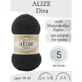 Пряжа Alize Diva (Ализе Дива) 60-черный