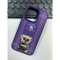 Противоударный чехол Santa Barbara Polo & Racquet Club DUSTIN (мишка) для iPhone 14 Pro фиолетовый