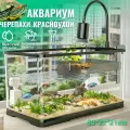 Аквариум для черепахи красноухой,50*22*21cm , С аквариумным светильником и фильтром