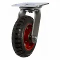 Колесо для тележек викарт поворотное с протектором 160x50 мм