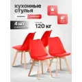 Стулья для кухни и комнаты Ergozen Frankfurt красные 4шт