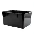 Емкость пластиковая 18 л, черная, для хранения, 417х290х202 мм
