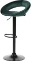 Барный стул Hoff Ufo, 53х80(101)х48 см, со спинкой, цвет тёмно-зелёный, чёрный