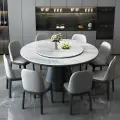 Круглый стол LaBrea, деревянный, поворотный, с поворотной вставкой, 130х150х80 см коричневый черный