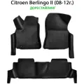 Автоковрики ЭВА с Бортами для Citroen Berlingo II (08-12г.) Дорестайлинг. ЕВА соты от SUPERVIP для Ситроен Берлинго 2.