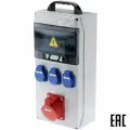 Щит ЩР1-3130-4-44УХЛ4 50А переносной с ручкой IP44 с розетками 3шт. х220В-16А 1шт. х380В-32А