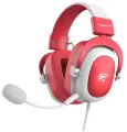 Наушники / гарнитура игровые проводные с микрофоном для ПК, ноутбука Havit H2002d белый/красный 3.5 jack