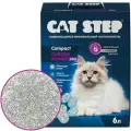 Cat Step Наполнитель для кошачьих туалетов Compact Carbon Power Plus комкующийся минеральный, 6 л