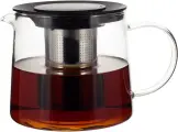 Стеклянный заварочный чайник 1000 мл. Kamille KM 0776M со съемным ситечком (1 л. / прозрачный)
