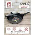 Сковорода глубокая 28 см со стеклянной крышкой и съемной ручкой Panairo Chief
