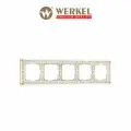 Рамка из металла на 5 постов Werkel Аntik W0051523 , цвет белое золото