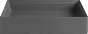 Накладная раковина ArtCeram Scalino 55 фарфоровая, без отверстия под смеситель, раковина для ванной, 55 см, прямоугольная, серая