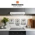 Плоская кухонная вытяжка HBUH 60.2 W, Производительность 540 м /ч, кнопочное управление,3 скорости, белая