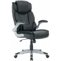 Кресло Brabix PREMIUM Phantom EX-553, рециклированная кожа, регулируемый подголовник, черное, 532940