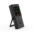 9 в 1 детектор качества воздуха PM2.5 PM10 HCHO TVOC CO CO2 AQI датчик температуры и влажности с ЖК-дисплеем усовершенствованный датчик, Черный