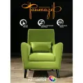 Кресло мягкое Грэйс Z-8 (зелёный) на высоких ножках с подлокотниками в гостиную, офис, зону ожидания, салон красоты.
