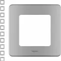 Рамка одноместная Legrand Inspiria универсальная алюминий (комплект из 10 шт.)