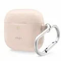 Elago с карабином силиконовый чехол для AirPods 4, цвет: розовый