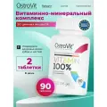 Ostrovit Мультивитамины для мужчин и женщин 100% VIT&MIN 90 таблеток / Витаминно-минеральный комплекс для иммунитета, для сердца и сосудов