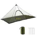 Триangular Portable Camping Mosquito Net, Green