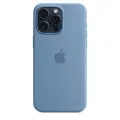 Силиконовый чехол с Magsafe для iPhone 15 Pro Max голубой (Winter Blue)