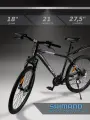 Велосипед горный MAXIT D275-BG, колеса 27,5, рама 18, 21 скорость, черно-серый