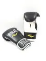 Перчатки боксерские Everlast 14 унций черный с белым кож/зам
