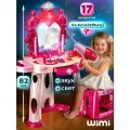 Туалетный столик WiMi игровой, с зеркалом и подсветкой, салон красоты, детское трюмо
