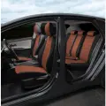 Комплект чехлов Автопилот Алькантара Hyundai Creta II с 21г. (с подлокотником) Черный + Коричневый