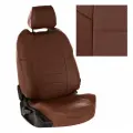 Комплект чехлов Автопилот Экокожа Volkswagen Caddy III (5 мест) с 04-15г. Темно-коричневый + Темно-коричневый