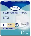 Подгузники-трусы Tena ProSkin Pants Normal Large, объем талии 100-135 см, 10 шт.