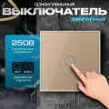 Выключатель одноклавишный сенсорный Livolo золотой