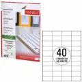 Этикетка самоклеящаяся 52,5х29,7 мм, 40 этикеток, белая, 70 г/м2, 50 листов, TANEX, сырье Финляндия, 114539, TW-2040