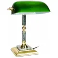 Светильник настольный из мрамора Galant , основание - зеленый мрамор с золотистой oтделкой