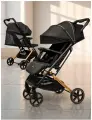 Прогулочная коляска Amarobaby Route чёрный/золотой