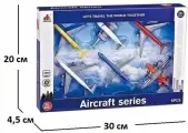 Набор металлических самолетов 6 шт для коллекции и игры, размеры 10х8.5 см и 7.5х8.5 см