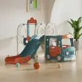 Игровой комплекс UNIX Kids Bus Red для детей с горкой и качелями, для дома, улицы, дачи
