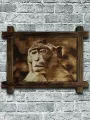 Картина Vilartwood Обезьяна с рамой 39х30 см коричневый 1 шт