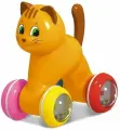 Игрушка-каталка Котик, пластик, 4 колеса, от 1 г, развивающая, разноцветная