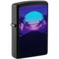 Зажигалка ZIPPO Sunset Black с покрытием Black Light, латунь/сталь, чёрная, матовая, 38x13x57 мм