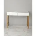 Туалетный столик-консоль белый на золотых ножках , ЛДСП, металл, 100 x 40 x 78 см
