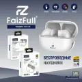 Беспроводные наушники FaizFull, с микрофоном, время работы до 5 ч, белые