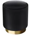 Пуф малый Hollywood Gold. SUPERA Luxemebel. Цвет Черный.