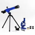Набор обучающий Опыт: телескоп настольный, сменные линзы, увеличение x20, x30, x40, микроскоп, увеличение x100, x200, х450