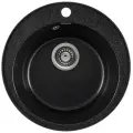 Кухонная мойка GERHANS A05 - 22, искусственный камень, круглая (черный)