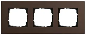 Рамка на 3 поста Gira Esprit MPx, универсальный монтаж, цвет коричневый