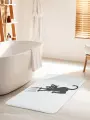 Коврик для ванной комнаты и туалета противоскользящий Шкодный кот 60х100 см, JoyArty