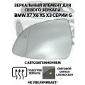 Зеркальный элемент для левого зеркала BMW Х7 Х6 Х5 Х3 серии G с автозатемнением и слепыми зонами 227585