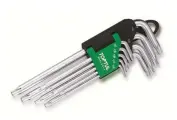 Набор ключей Torx T10-Т50 длинных TOPTUL, 9 предметов (GAAL0914)
