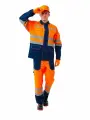 Костюм ампаро Маяк, мужской, сигнальный, куртка и полукомбинезон, цвет оранжевый/синий, размер 64-66, рост 170-176, Кос207